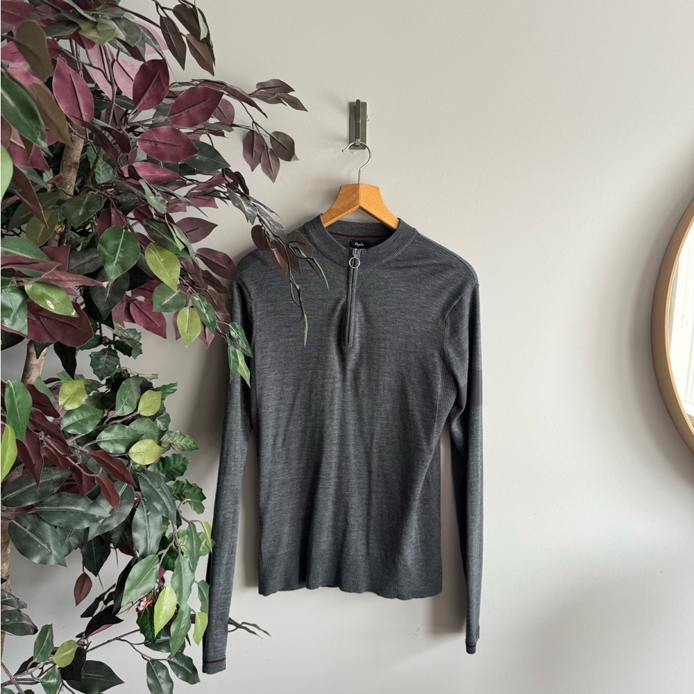 Rapha Charcoal Zip-Up Sweater